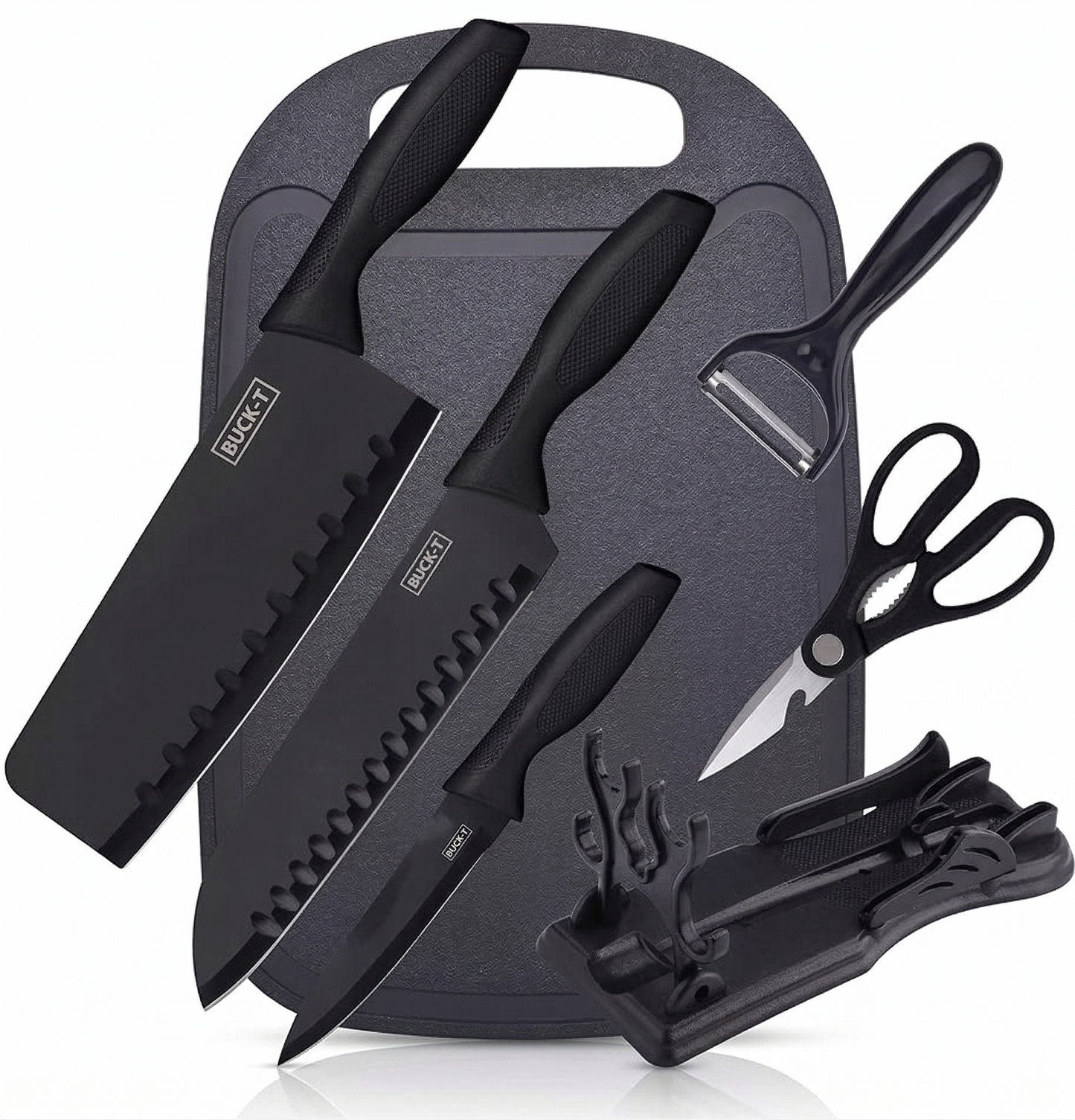 SET DE CUCHILLOS CON PEDESTAL